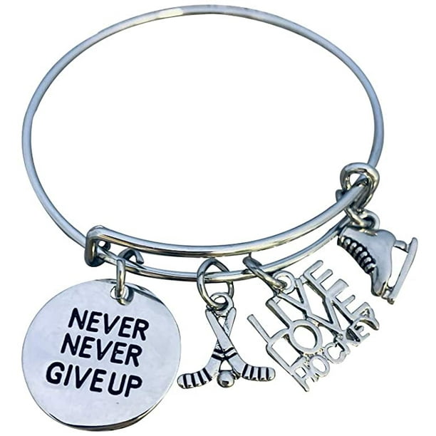 Ice hockey charm bracelet silver tone Ice hockey charm bracelet silver tone